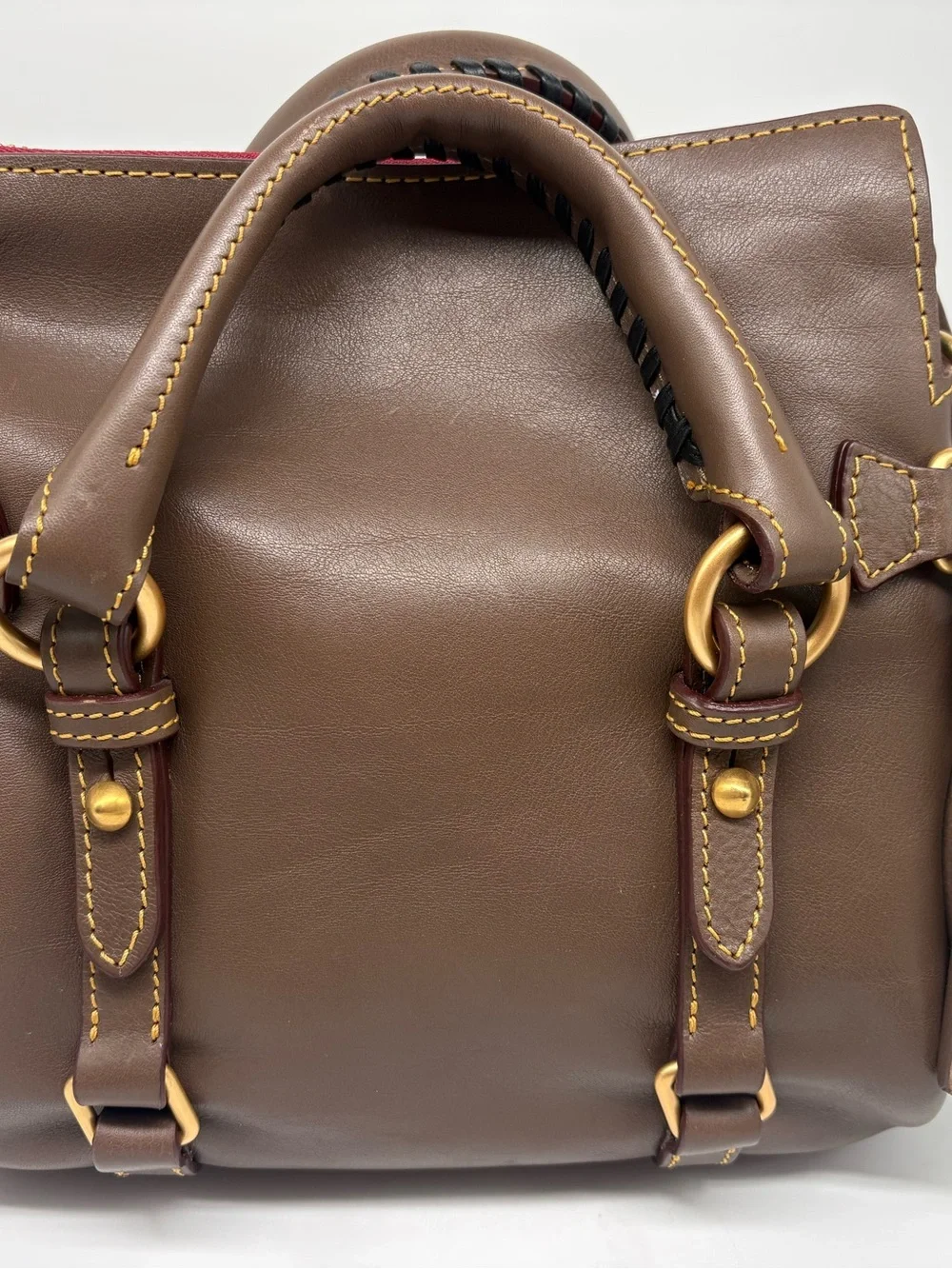 Dooney & Bourke Micro Florentine Satchel in Elephant Brown